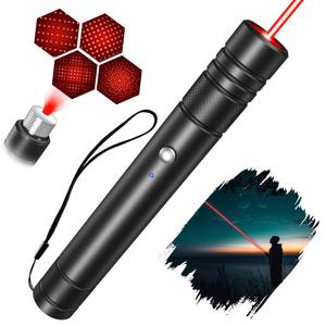 lot 8487 image: LETEAPII Red Laser Pointer Flashlight with Star Cap USB-A Rechargeable
