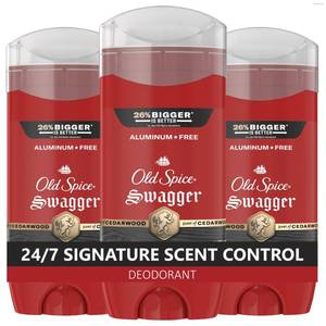 lot 8496 image: Old Spice Swagger Deodorant for Men Aluminum Free 3.8 oz Pack of 3