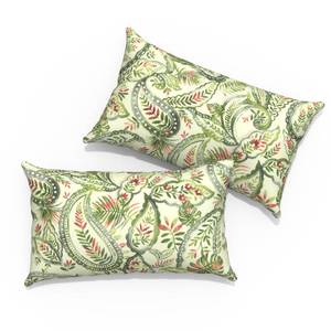 lot 13596 image: TWLEAR Outdoor Lumbar Pillows 12x20 Inch Pack of 2 Faylinn Shadow Paisley