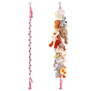 lot 13611 image: CERETIA Stuffed Animal Organizer Chain 80 Inch Pink 2 Pcs