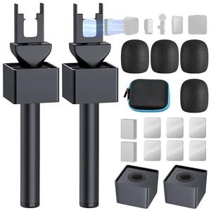 lot 13617 image: GAHOGA Handheld Adapter for Lavalier Mic 2 Pack with Foam Windshields