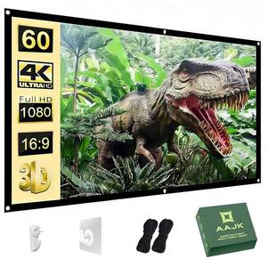 lot 13619 image: AAJK 60 Inch Portable Projector Screen 169 Anti Crease Outdoor