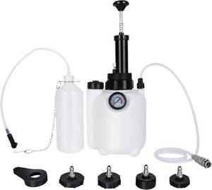 lot 13645 image: DurionAuto 3L Brake Bleeder Vacuum Pump Kit with 4 Adapters