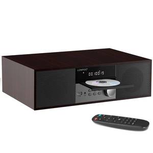 lot 13650 image: LONPOO Bluetooth Stereo System 40W CD Player FM Radio LP-816  Retail $105.80