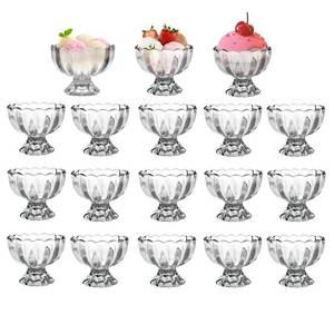 lot 13653 image: CHPINDAM Glass Dessert Bowls Ice Cream Cups 5 oz Set of 6