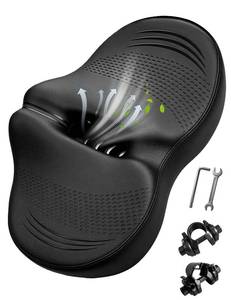 lot 13654 image: WUVOP Noseless Padded Bike Seat Cushion 13.6 Inch Extra Wide