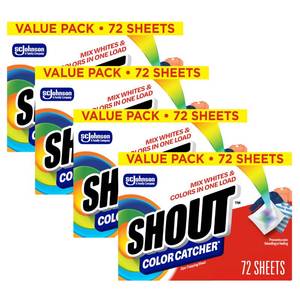 lot 13658 image: Shout Color Catcher Dye-Trapping Laundry Sheets, 72 Count, 2 Pack