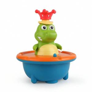 lot 13664 image: GlideMax Light Up Crocodile Bath Toy Fountain with 5 Spray Modes