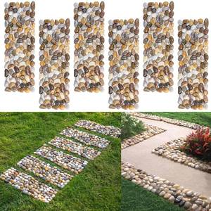 lot 13670 image: Xindian River Rock Stepping Stones 6 Pcs 16 x 5.5 Rectangle Pavers