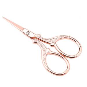 lot 14214 image: Walfront Embroidery Scissors Rose Gold 3.5in Stainless Steel