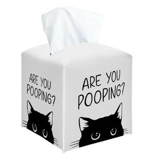 lot 14228 image: RLCNOT Square Tissue Box Cover PU Leather Tissue Holder 5.2 Inch Model 04