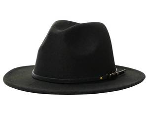 lot 14231 image: OVOY Women Fedora Hat 1920s Wide Brim Classic Panama Style Adjustable 56-58cm