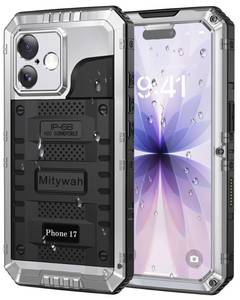 lot 14248 image: Mitywah Waterproof Rugged Case for iPhone 17 6.3 Inch Silver