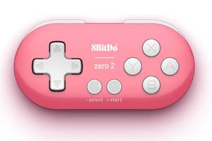 lot 14255 image: 8BitDo Zero 2 Keychain Mini Bluetooth Controller Pink Edition
