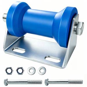 lot 14274 image: XIANGZI Boat Trailer Keel Roller Assembly Kit 5 Inch Blue Galvanized Steel