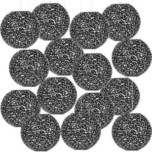 lot 14287 image: Wiooffen 15 Pcs 10 Inch Composition Notebook Paper Lanterns Black and White