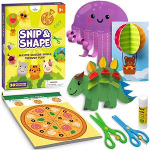 lot 14289 image: Clever Fox Play Scissor Skills Activity Book with Toddler Scissors Ages 3-5