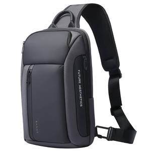 lot 14349 image: BANGE Crossbody Backpack Mens Waterproof Sling Bag 7566 Grey