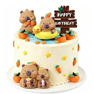 lot 14353 image: Bach and Boujee Capy Cake Topper Set Birthday Party Decor 9 Pieces