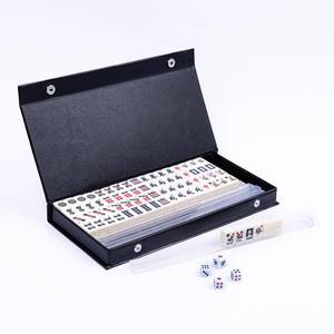 lot 14361 image: Drizzle Numbered Travel Mahjong Mini Set 146 Tiles with 4 Racks