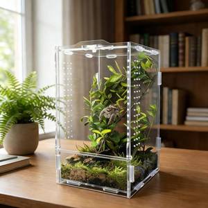 lot 14385 image: Veectgoo Acrylic Jumping Spider Enclosure 4.5 x 4.5 x 8 Inch