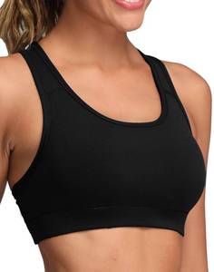 lot 14401 image: Oalka Womens Racerback Sports Bra Medium Impact Black Size M