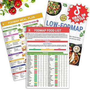 lot 14406 image: HAMIEW Low FODMAP Food List Chart and Meal Plan 3 Pack