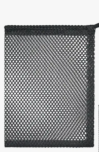 lot 18468 image: Black Mesh Drawstring Net Bag with Toggle Cord Closure
