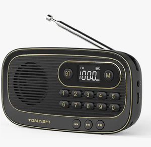 lot 18475 image: Tomashi S20 Portable FM Radio Bluetooth Speaker with User Manual