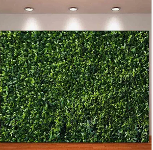 lot 18480 image: Printed Green Leaf Hedge Pattern Fabric Backdrop Panel