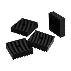 lot 1003 image: Anti-Vibration Shock Pad 4 Pack 4 x 4 x 1.2 Inch Solid Rubber