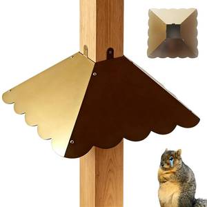 lot 1338 image: Metal Squirrel Baffle 17 Inch Antique Bronze for 4x4 Posts