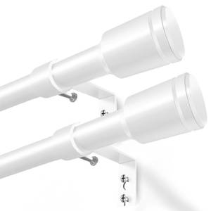lot 1347 image: Edidonson Curtain Rod Adjustable 30-90 Inch White Window Curtain Rods