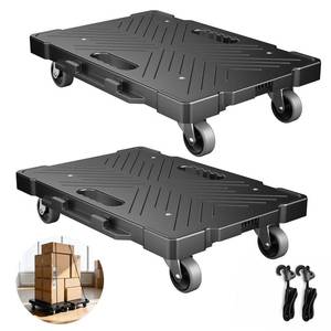 lot 1364 image: Kavlium Flat Furniture Dolly 2 Pack 16.9 x 11.7 In 4-Wheel Moving Dolly