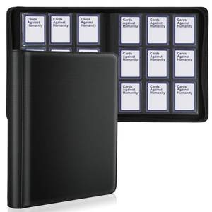 lot 1380 image: GERMUN Toploader Binder 9-Pocket Holds 324 3x4 Toploaders Diamond Black