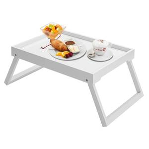 lot 1381 image: Kaukinye Bamboo Bed Tray Table With Folding Legs White