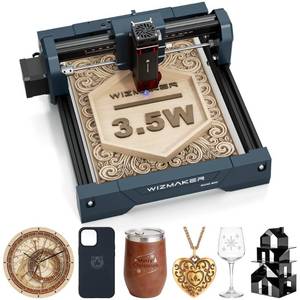 lot 1430 image: WIZMAKER DIY Desktop Laser Engraver 3.5W  Retail $102.57