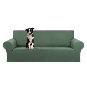 lot 1434 image: KEKUOU Stretch Sofa Slipcover Oversized Couch Cover 94-110 Inch Greyish Green