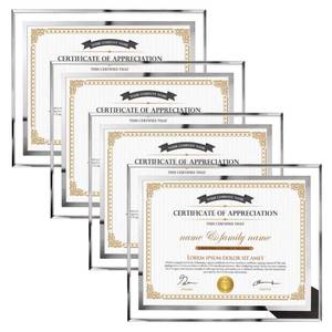 lot 1453 image: Hoikwo 4 Pack 8.5x11 Glass Certificate Document Frames