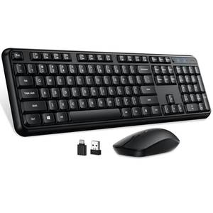 lot 1456 image: Hamile Full Size Wireless Keyboard and Mouse Combo Silent 2.4GHz