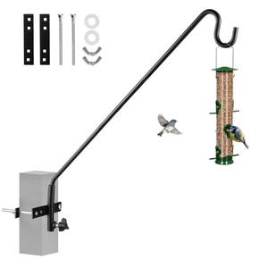 lot 1465 image: MIXXIDEA Fence Deck Hook 43 Inch Bird Feeder Pole Adjustable Bracket