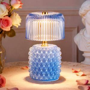 lot 2102 image: SisiHokai Small Battery Operated Lamp with Timer, Pearl Blue