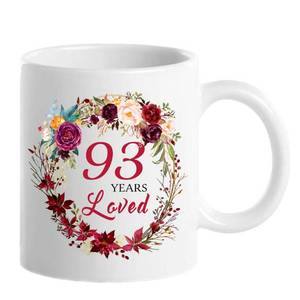 lot 2105 image: Choinn 93rd Birthday Mug for Women 11 oz Double-Sided Print