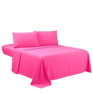 lot 2192 image: Sfoothome Twin Sheet Set 3-Piece Microfiber Hot Pink 1800 Series