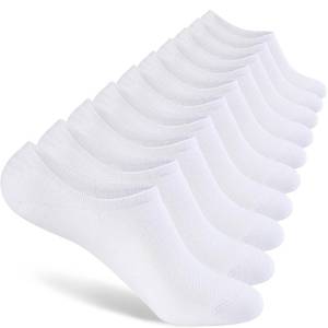 lot 2199 image: Monxiery Womens No Show Socks 8 Pairs Cotton Non Slip Invisible Liner