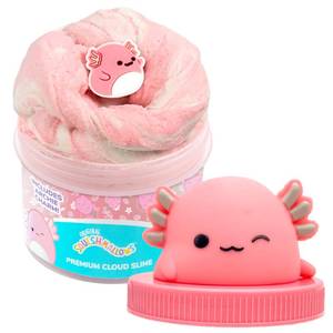 lot 2203 image: Squishmallows Cotton Candy Scented Slime Jar 8 oz Archie the Axolotl