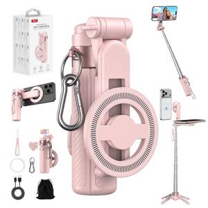 lot 2229 image: XO Magnetic Selfie Stick Tripod with Bluetooth Remote and Phone Stand