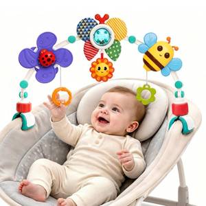 lot 5435 image: GONINO Baby Stroller Arch Toy with Teether and Crinkle Sounds 0-6 Months
