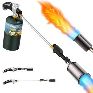 lot 5438 image: Lamsen Propane Weed Torch One Touch Max Flame Detachable 33 Inch Extension