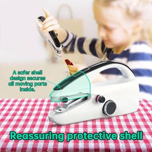 lot 5443 image: Aovly Handheld Sewing Machine Beginner Kit With Storage
